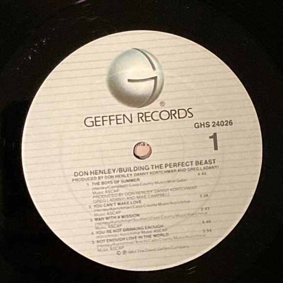 Don Henley 1984 Building The Perfect Beast Vinyl Record Album - Picture 8 of 10